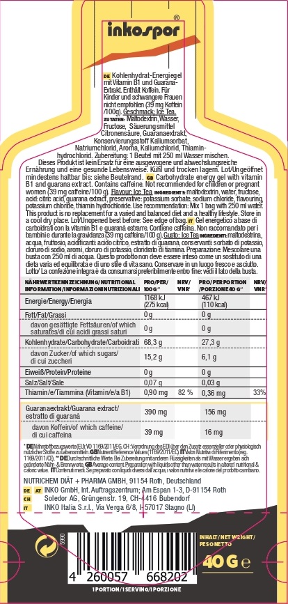 Produktbild X-TREME Liquid-Energy-Gel Eistee + Guarana, 24 x 40 g